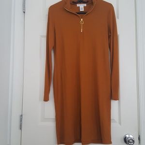 🔆Mustard Ribbed Knit Dress sz 1X